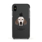 English Setter Personalised Apple iPhone Xs Impact Case Black Edge on Black Phone