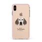 English Setter Personalised Apple iPhone Xs Max Impact Case Pink Edge on Gold Phone