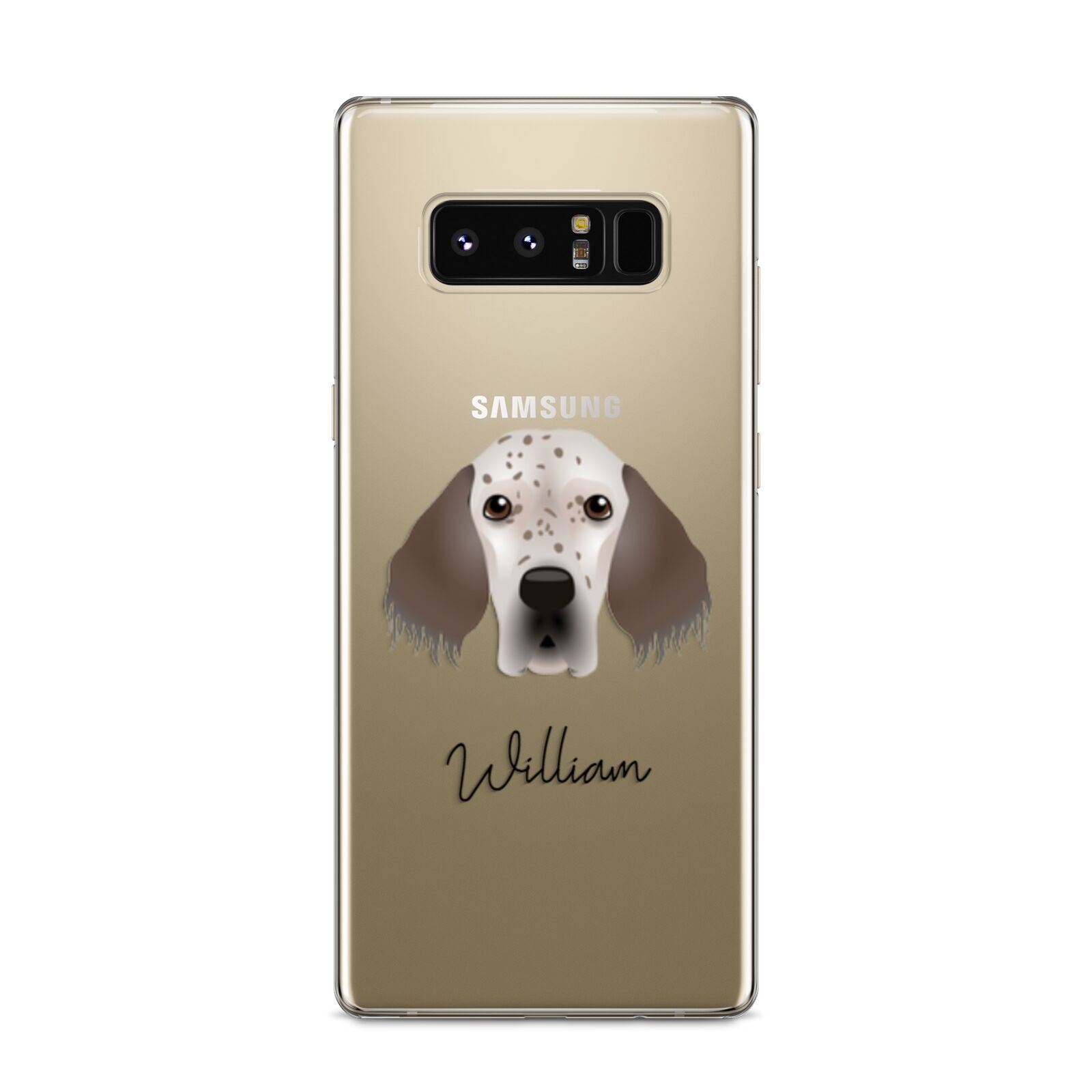 English Setter Personalised Samsung Galaxy S8 Case