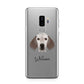 English Setter Personalised Samsung Galaxy S9 Plus Case on Silver phone