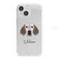English Setter Personalised iPhone 13 Mini Clear Bumper Case