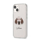 English Setter Personalised iPhone 14 Clear Tough Case Starlight Angled Image