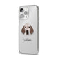 English Setter Personalised iPhone 14 Pro Max Clear Tough Case Silver Angled Image