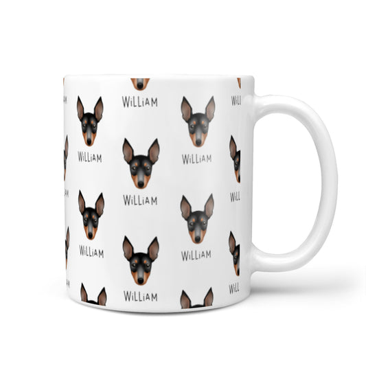 English Toy Terrier Icon with Name 10oz Mug