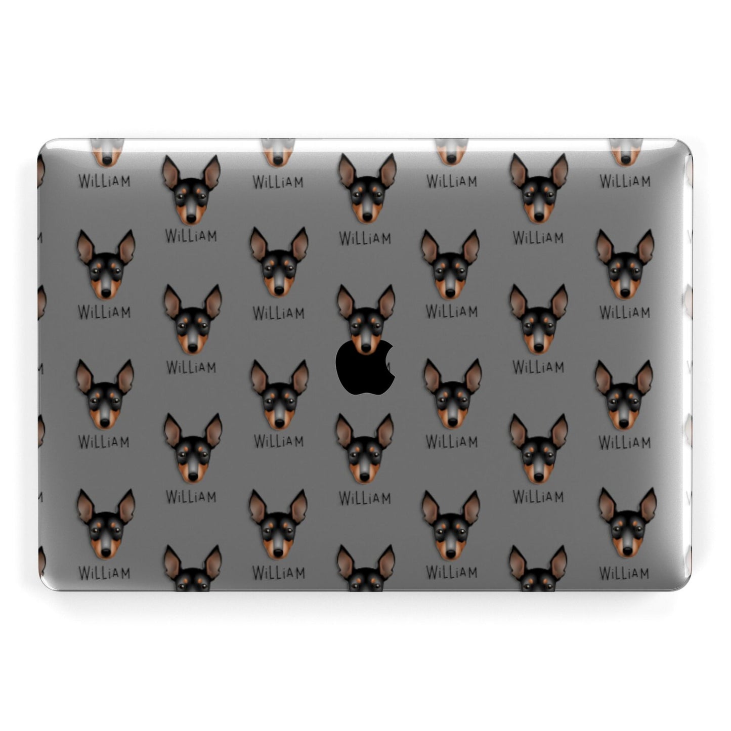 English Toy Terrier Icon with Name Apple MacBook Case