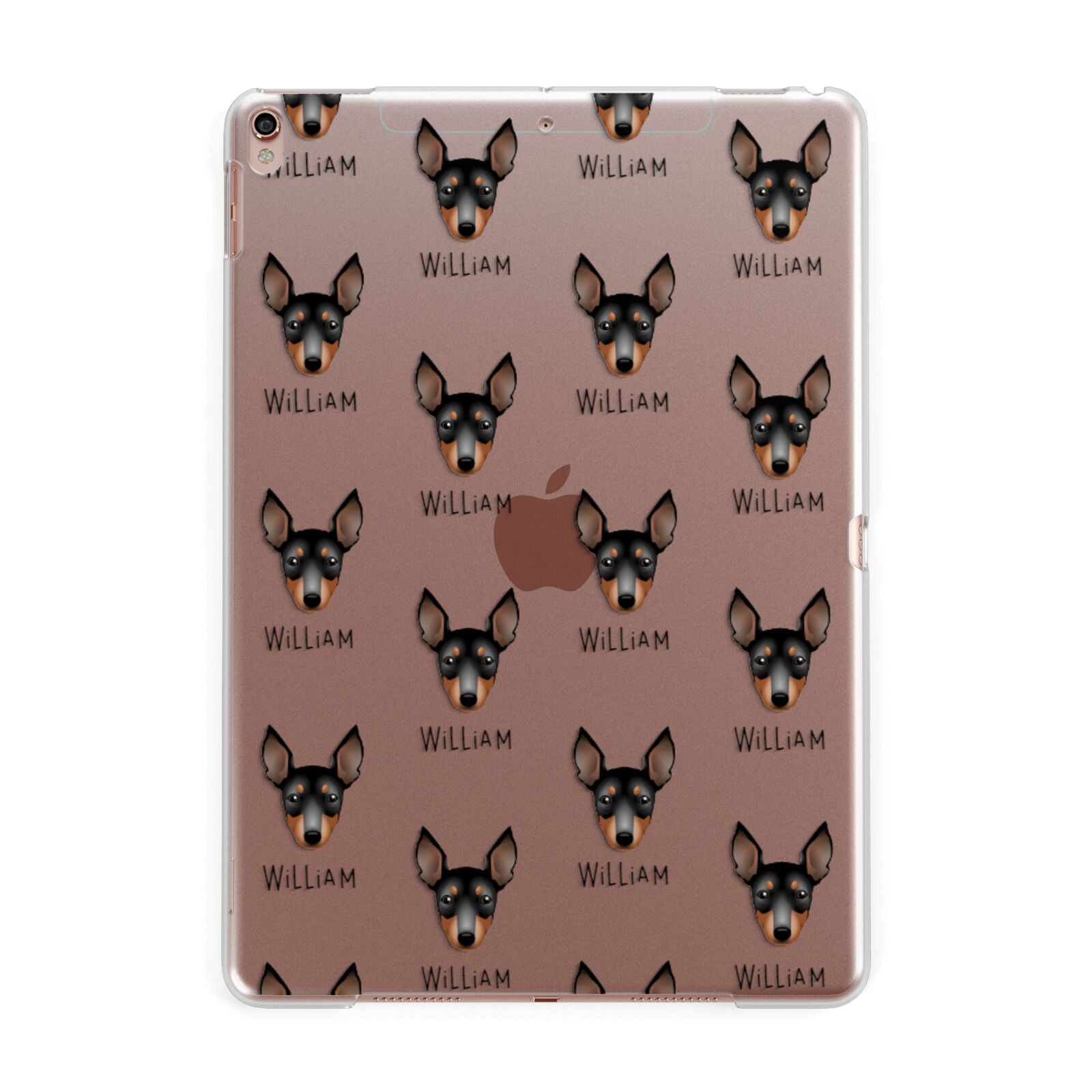 English Toy Terrier Icon with Name Apple iPad Rose Gold Case