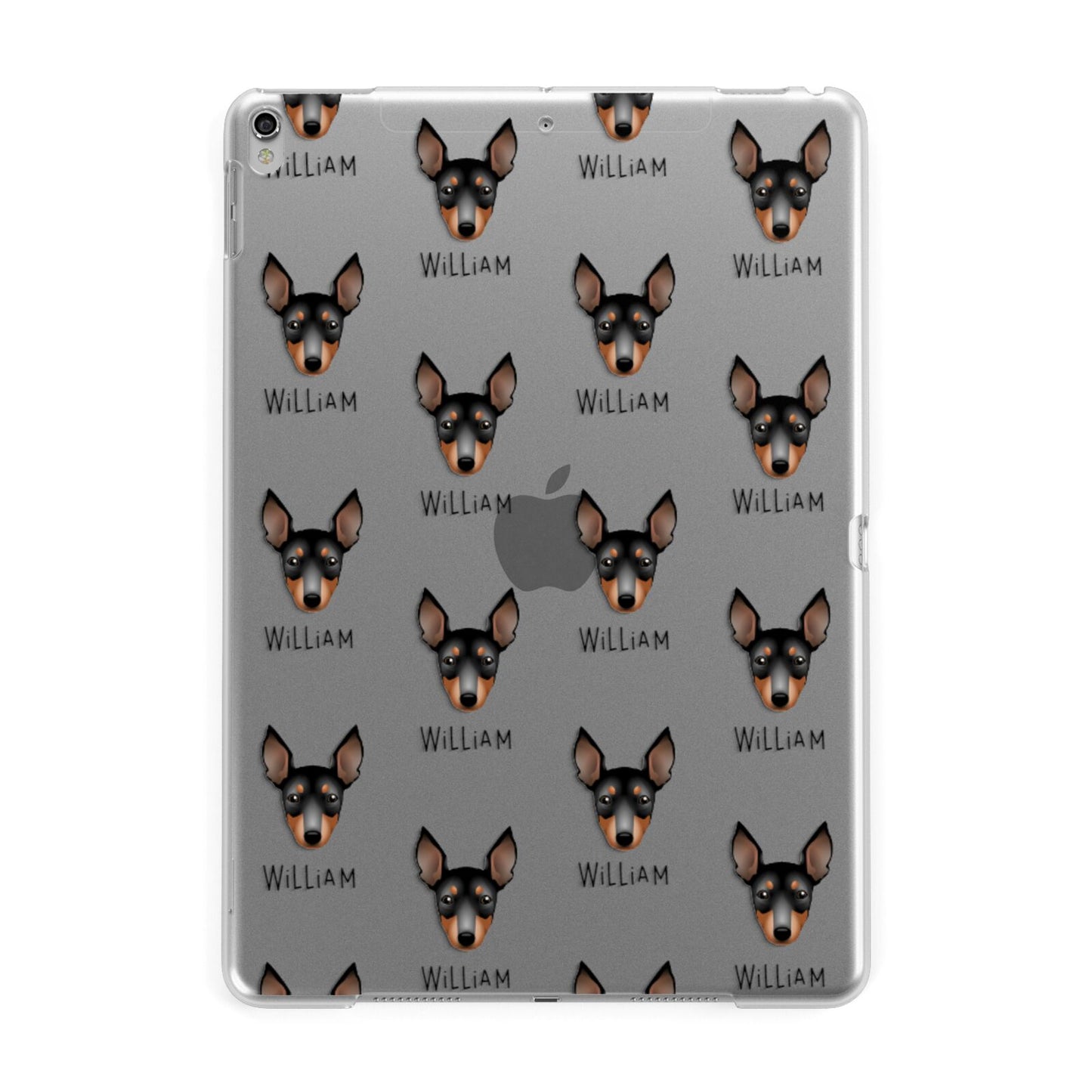 English Toy Terrier Icon with Name Apple iPad Silver Case