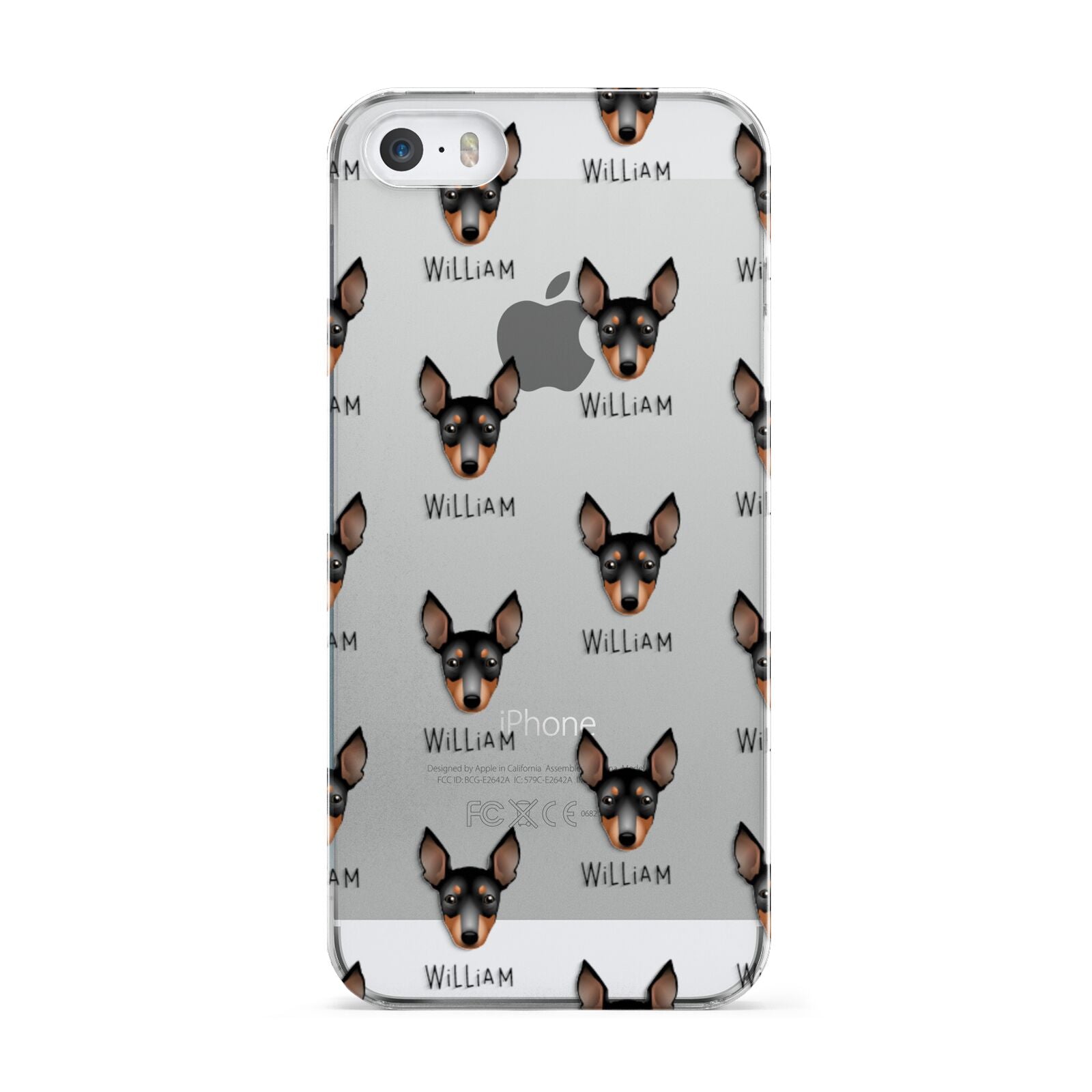 English Toy Terrier Icon with Name Apple iPhone 5 Case