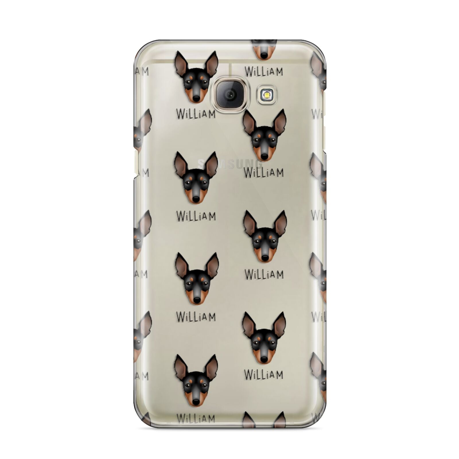 English Toy Terrier Icon with Name Samsung Galaxy A8 2016 Case