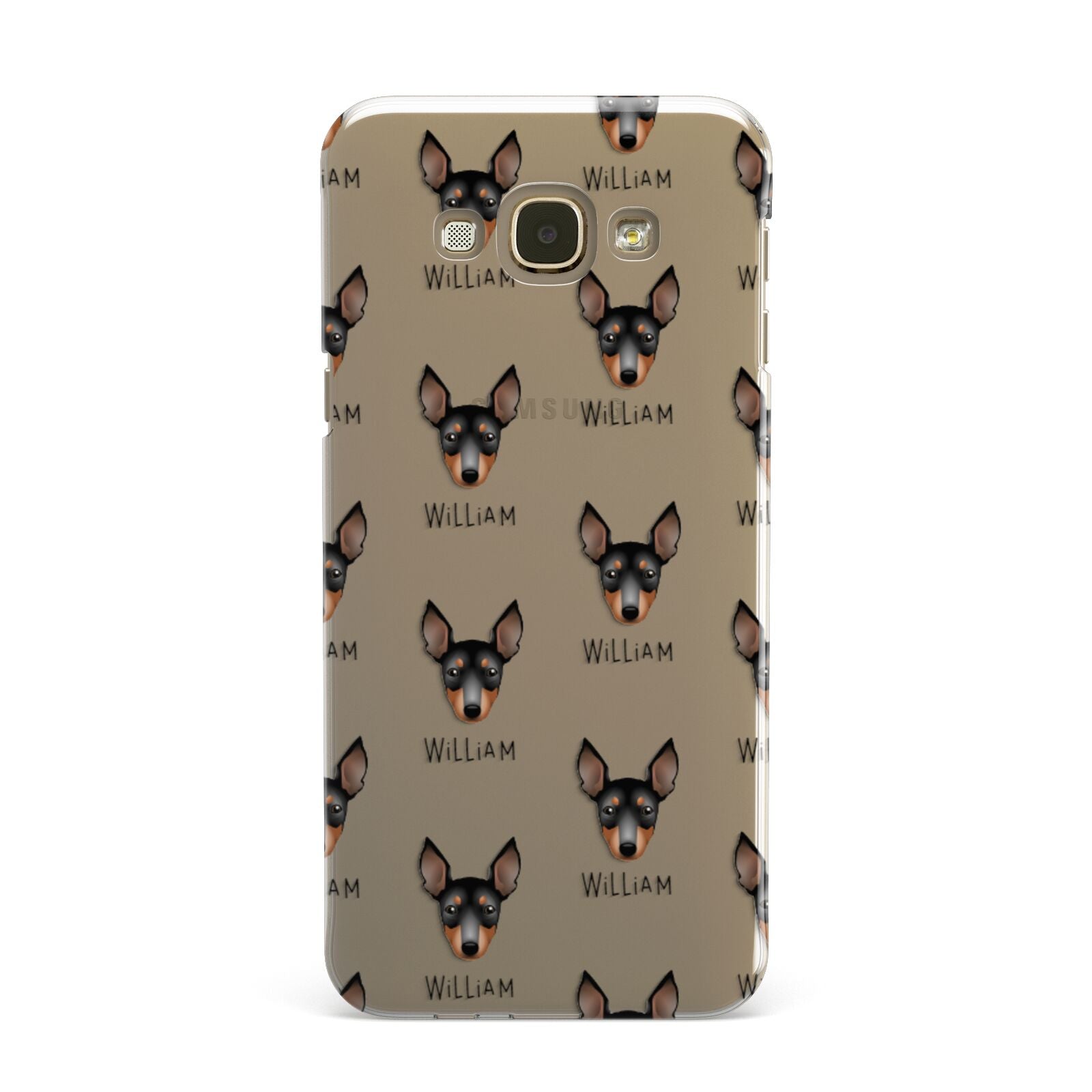 English Toy Terrier Icon with Name Samsung Galaxy A8 Case