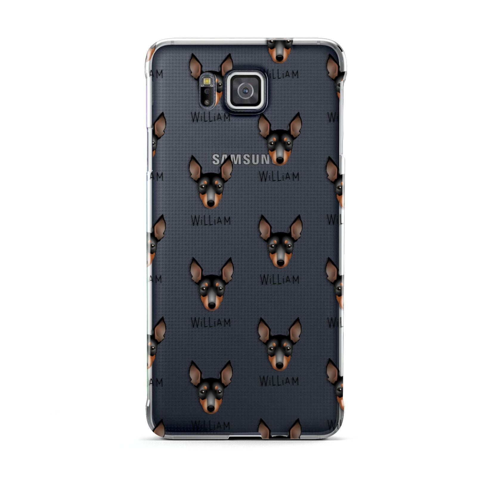 English Toy Terrier Icon with Name Samsung Galaxy Alpha Case