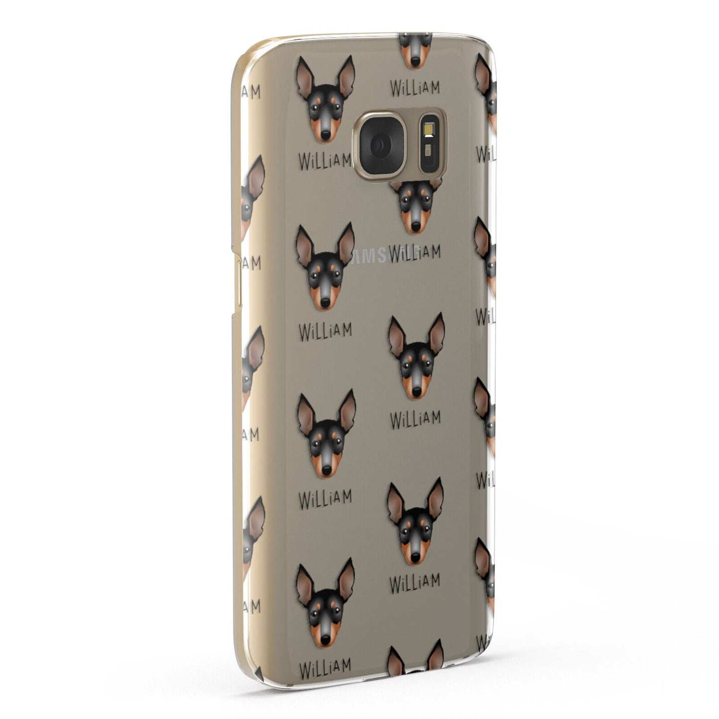 English Toy Terrier Icon with Name Samsung Galaxy Case Fourty Five Degrees