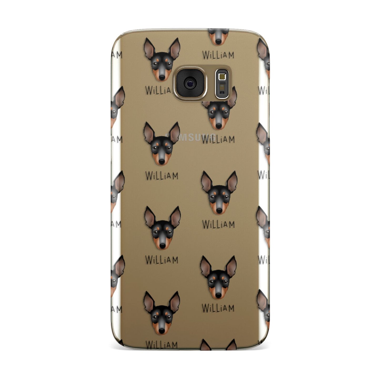 English Toy Terrier Icon with Name Samsung Galaxy Case