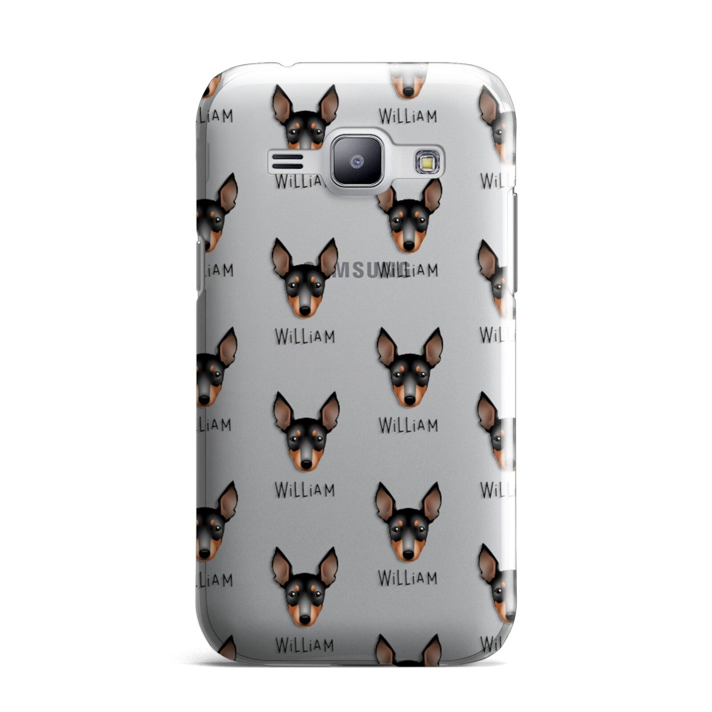 English Toy Terrier Icon with Name Samsung Galaxy J1 2015 Case