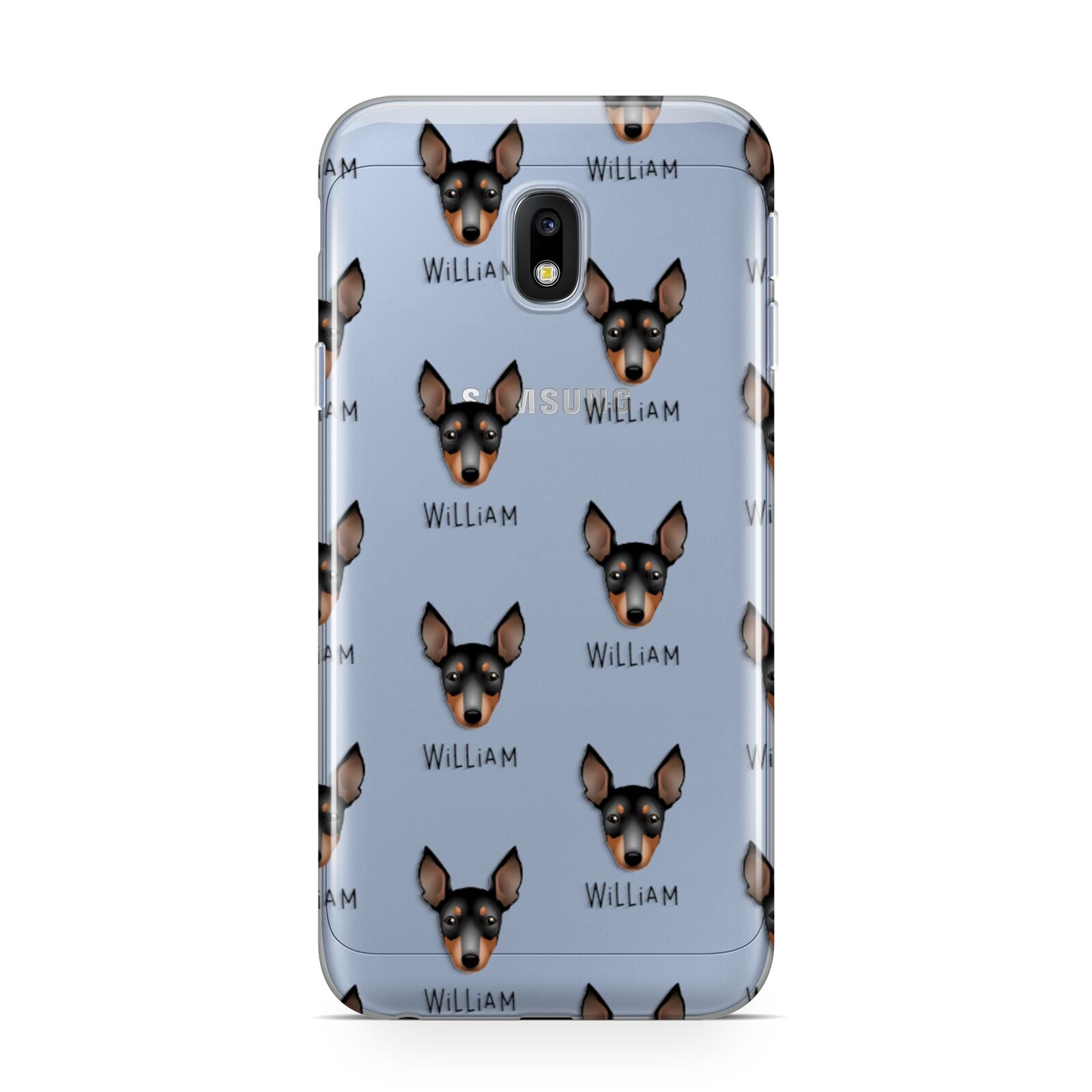 English Toy Terrier Icon with Name Samsung Galaxy J3 2017 Case