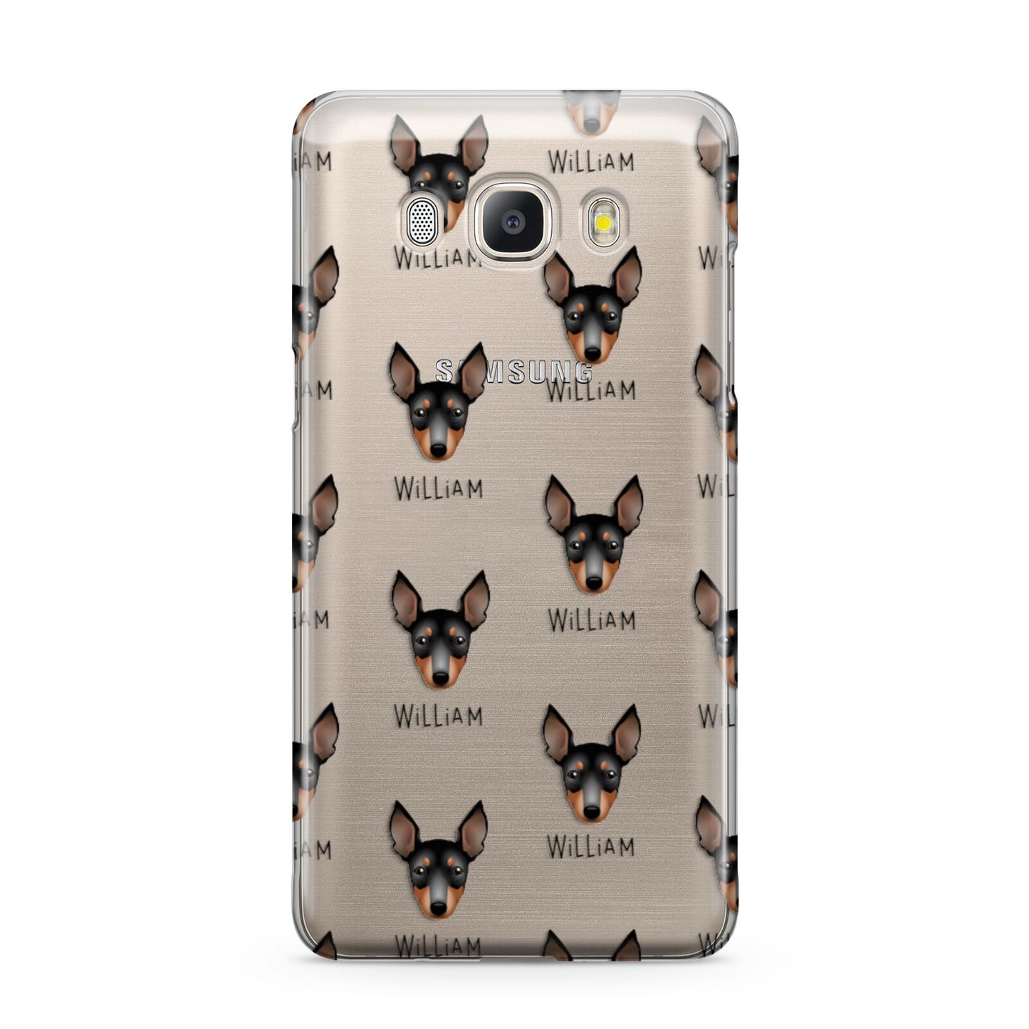English Toy Terrier Icon with Name Samsung Galaxy J5 2016 Case