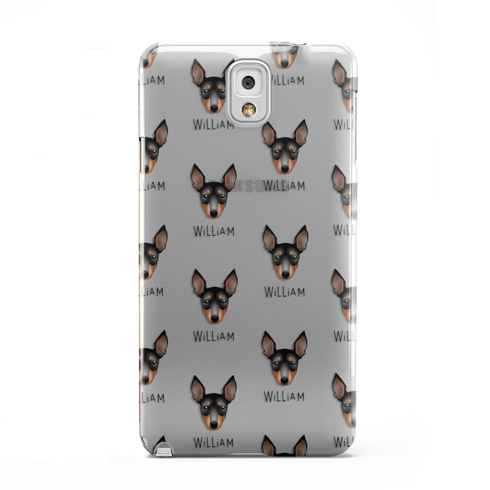 English Toy Terrier Icon with Name Samsung Galaxy Note 3 Case