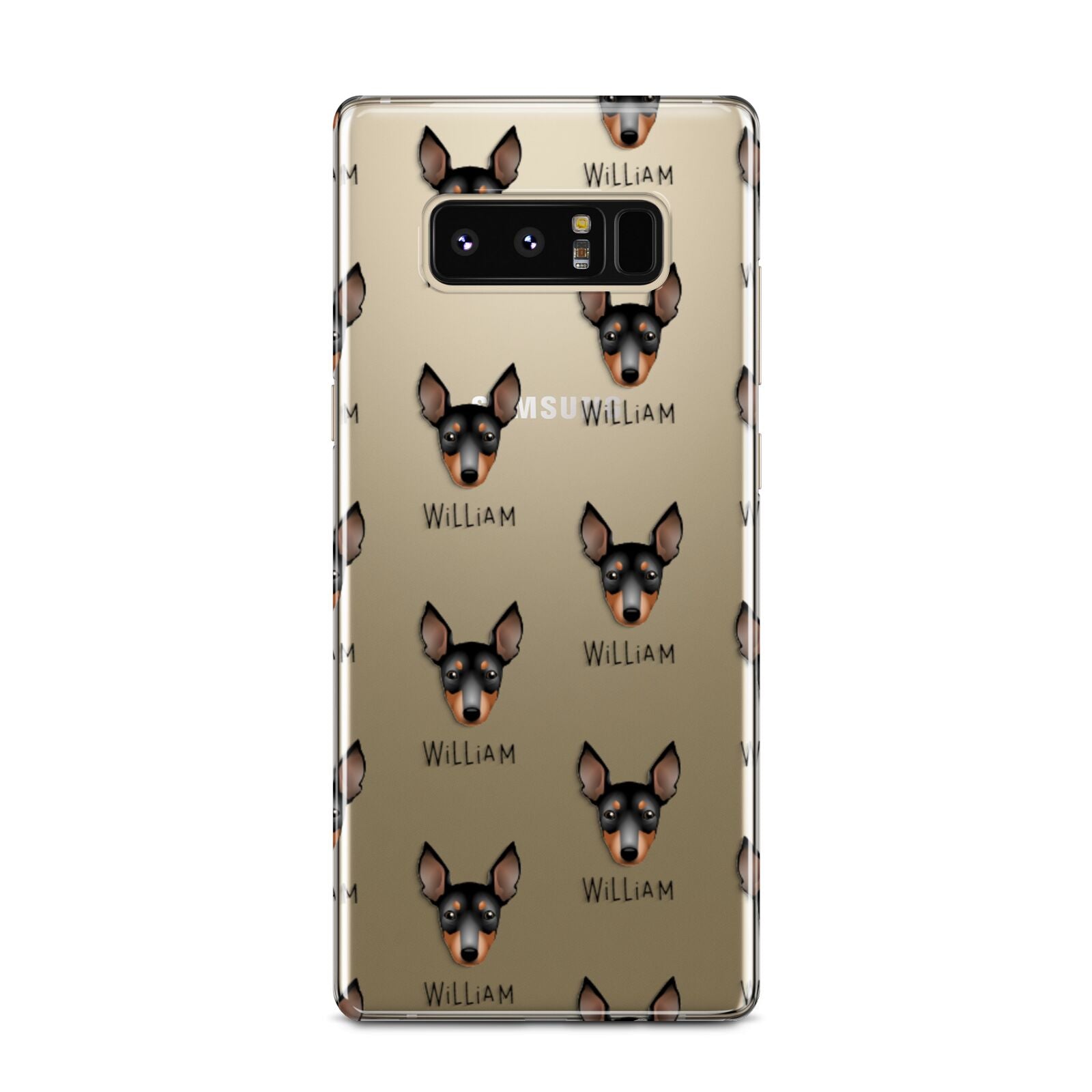 English Toy Terrier Icon with Name Samsung Galaxy Note 8 Case
