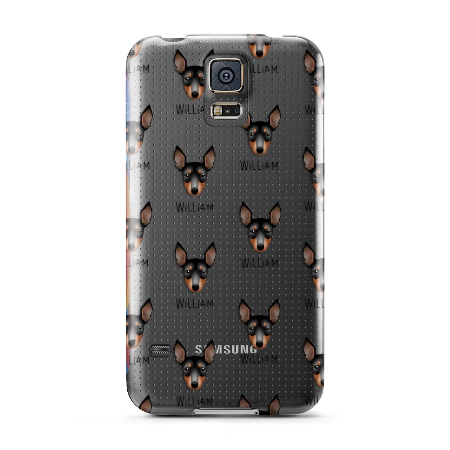 English Toy Terrier Icon with Name Samsung Galaxy S5 Case