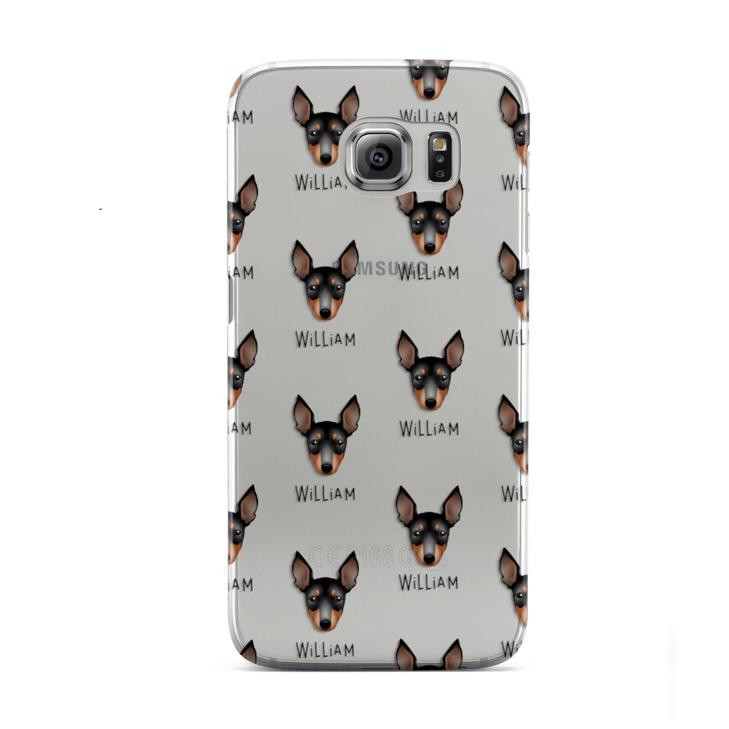 English Toy Terrier Icon with Name Samsung Galaxy S6 Case