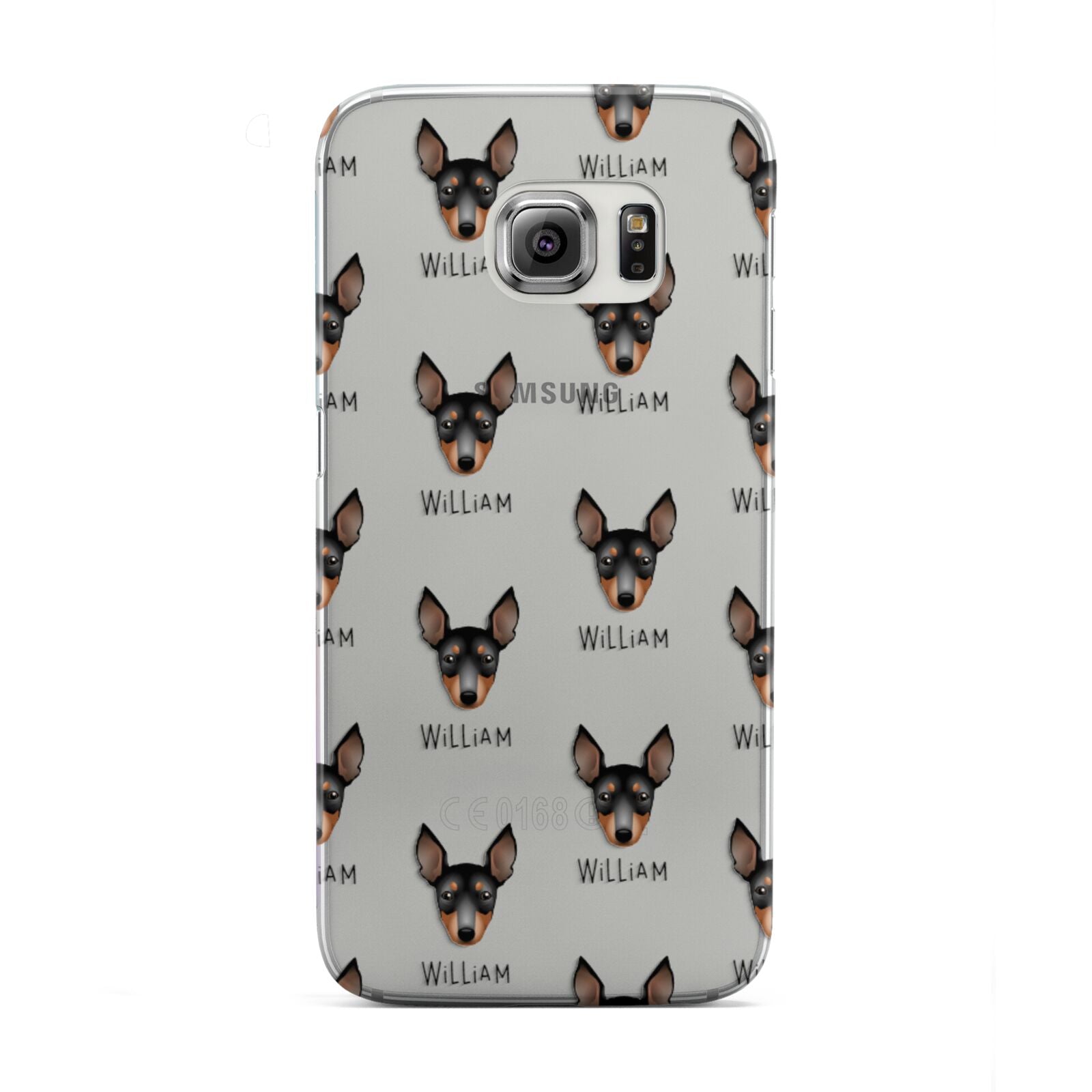 English Toy Terrier Icon with Name Samsung Galaxy S6 Edge Case