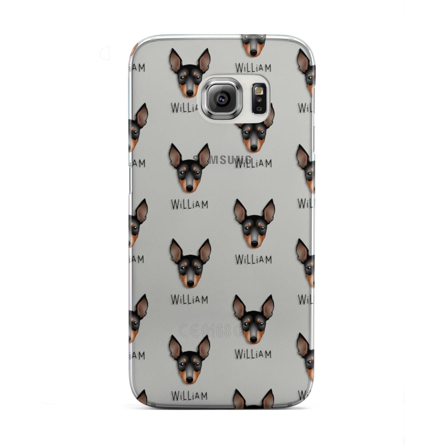 English Toy Terrier Icon with Name Samsung Galaxy S6 Edge Case