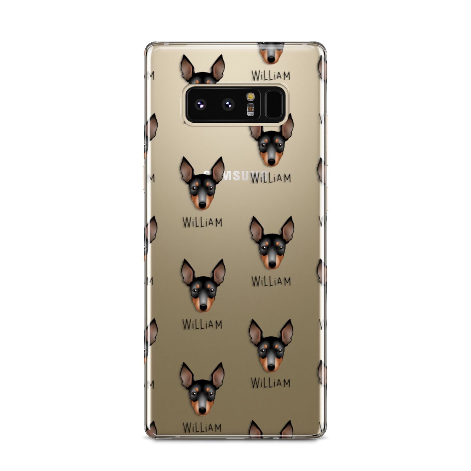 English Toy Terrier Icon with Name Samsung Galaxy S8 Case