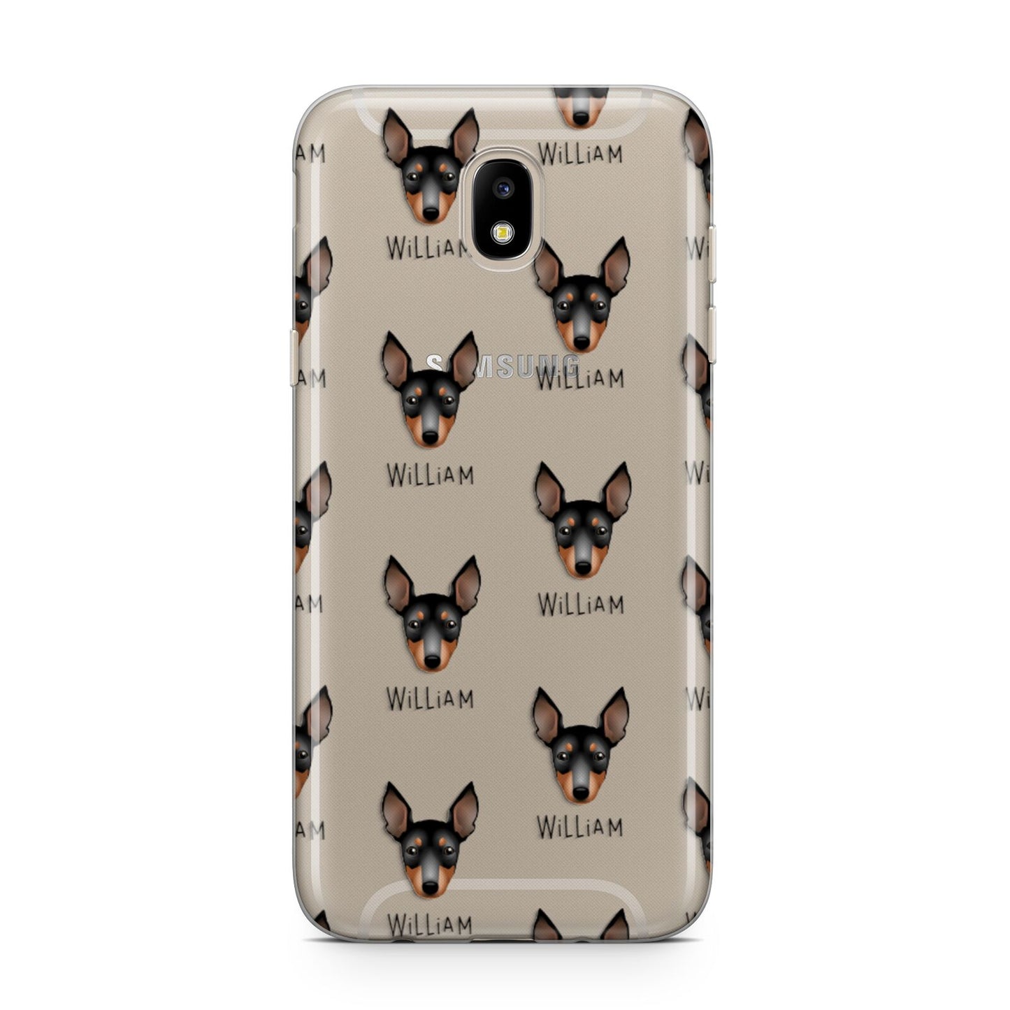 English Toy Terrier Icon with Name Samsung J5 2017 Case