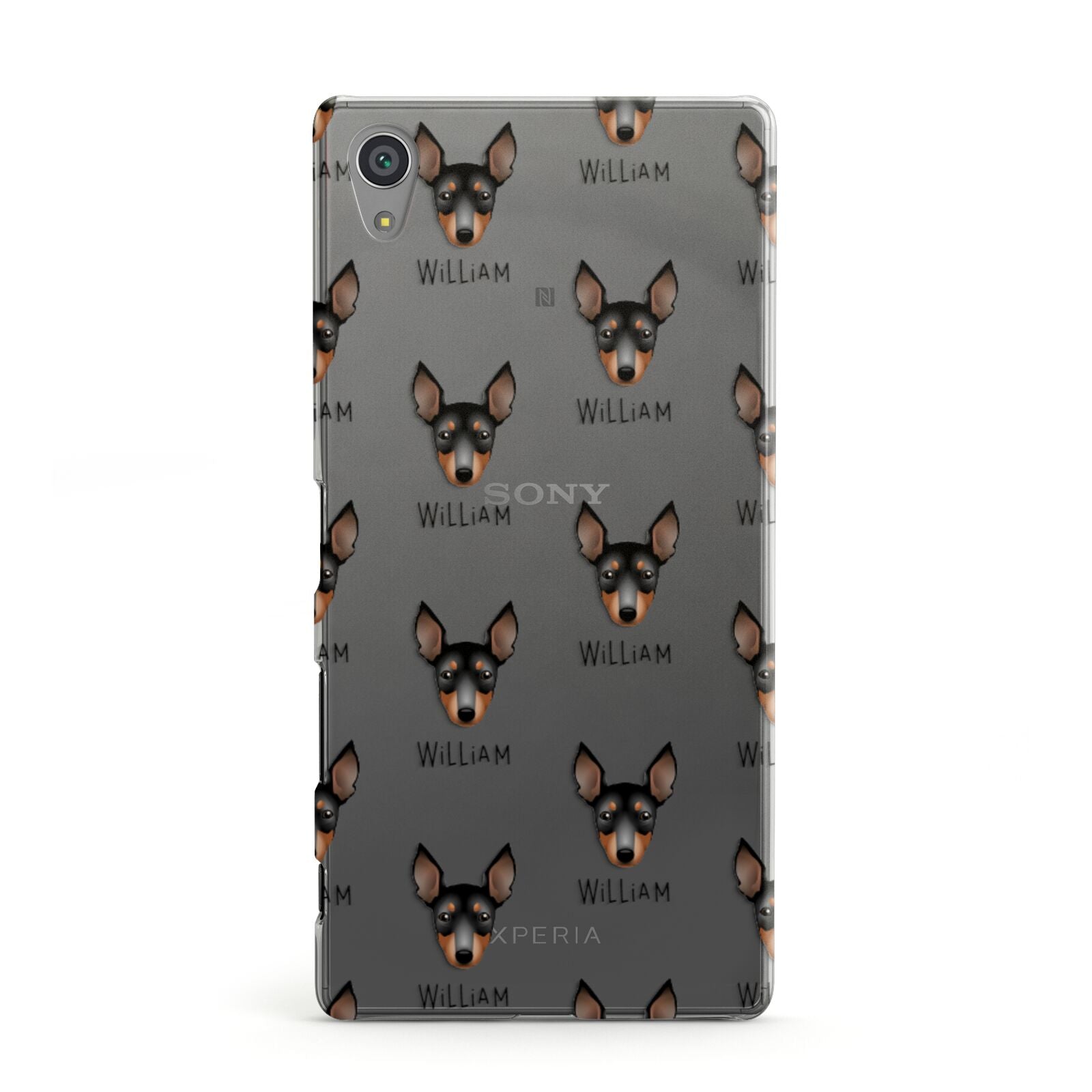 English Toy Terrier Icon with Name Sony Xperia Case