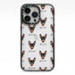 English Toy Terrier Icon with Name iPhone 13 Pro Black Impact Case on Silver phone