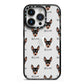 English Toy Terrier Icon with Name iPhone 14 Pro Black Impact Case on Silver phone