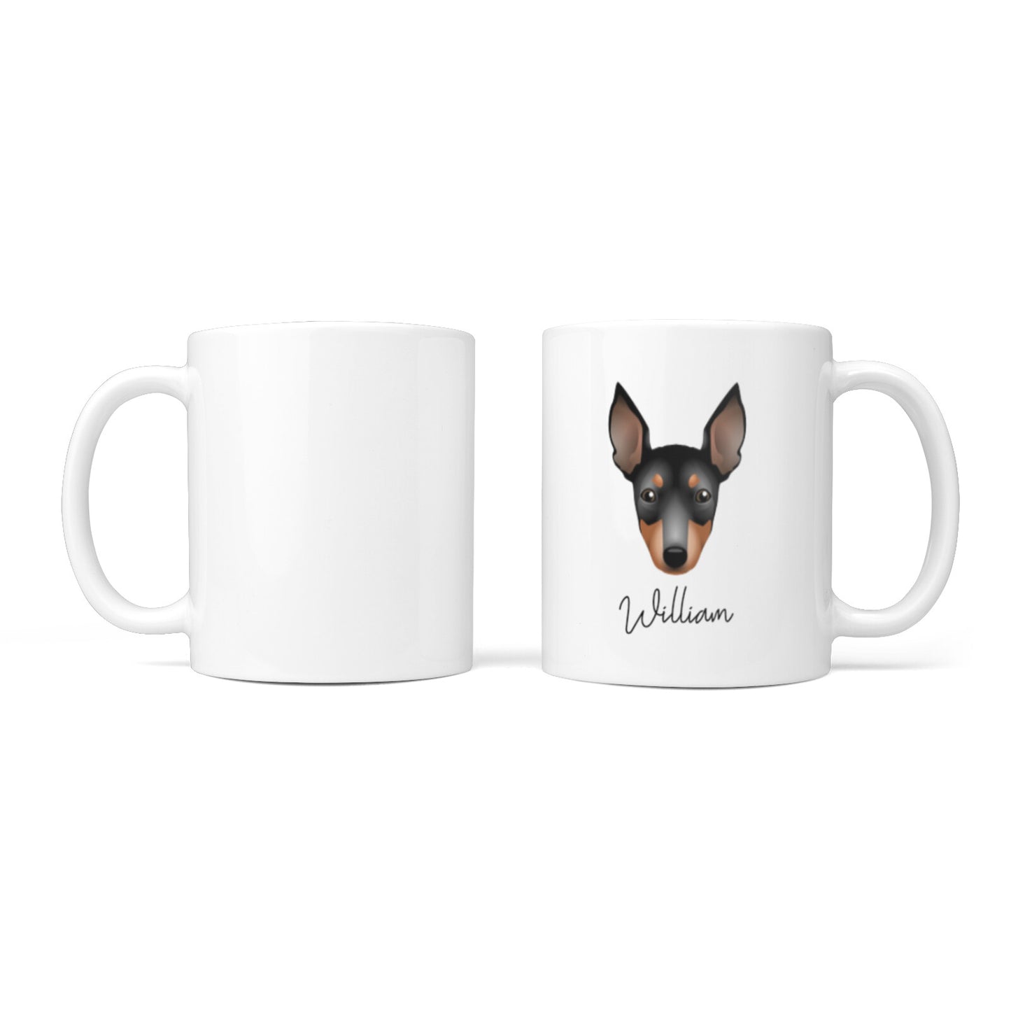 English Toy Terrier Personalised 10oz Mug Alternative Image 3