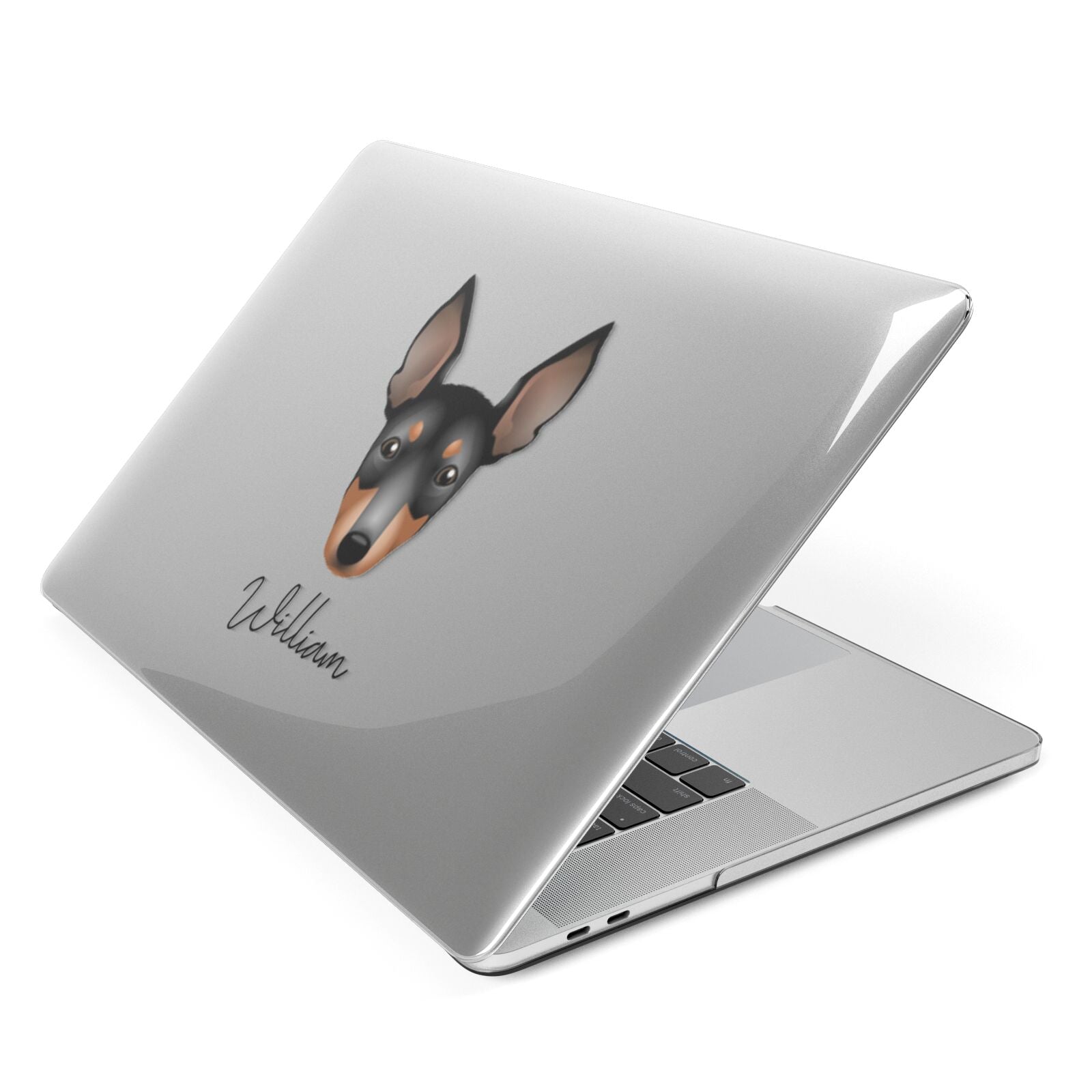 English Toy Terrier Personalised Apple MacBook Case Side View