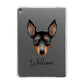English Toy Terrier Personalised Apple iPad Grey Case
