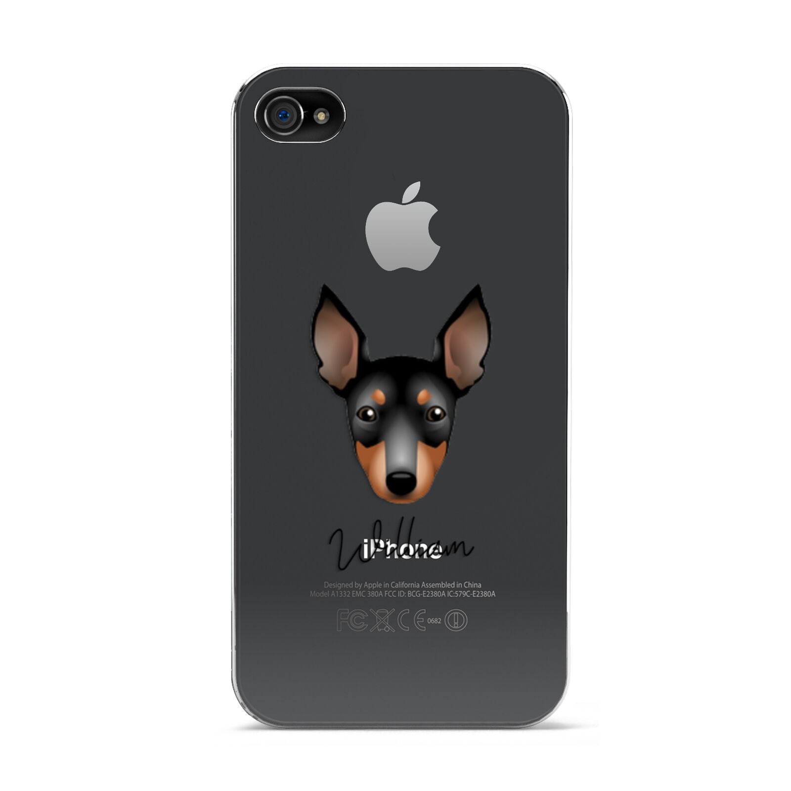 English Toy Terrier Personalised Apple iPhone 4s Case
