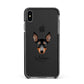 English Toy Terrier Personalised Apple iPhone Xs Max Impact Case Black Edge on Black Phone
