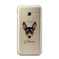 English Toy Terrier Personalised Samsung Galaxy A3 2017 Case on gold phone