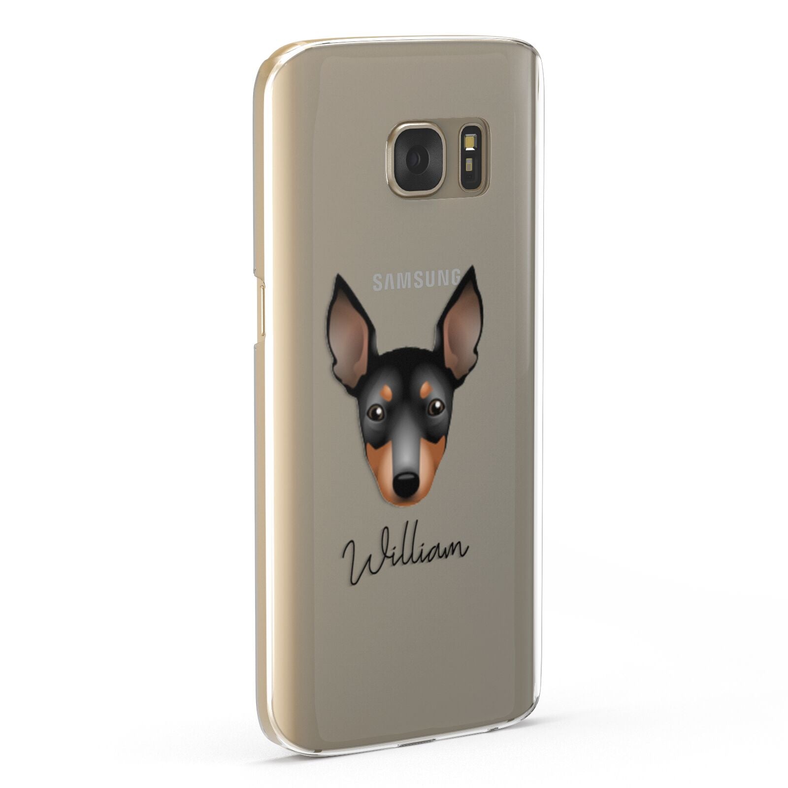 English Toy Terrier Personalised Samsung Galaxy Case Fourty Five Degrees