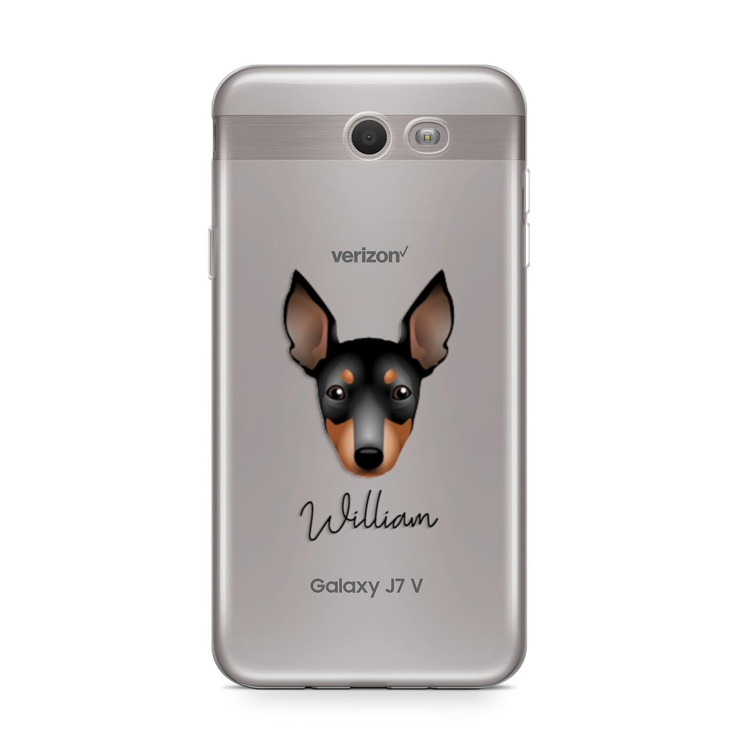 English Toy Terrier Personalised Samsung Galaxy J7 2017 Case