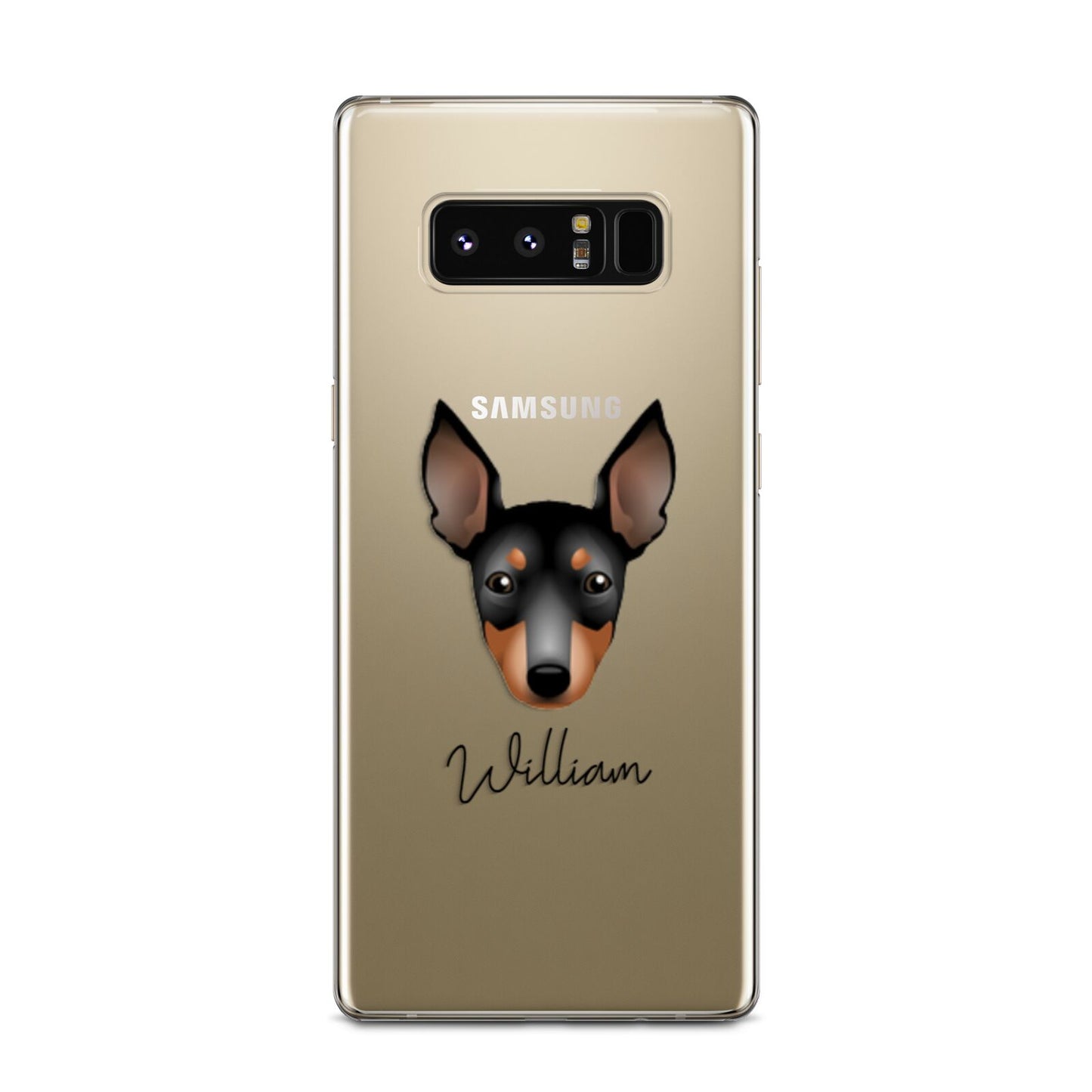 English Toy Terrier Personalised Samsung Galaxy Note 8 Case