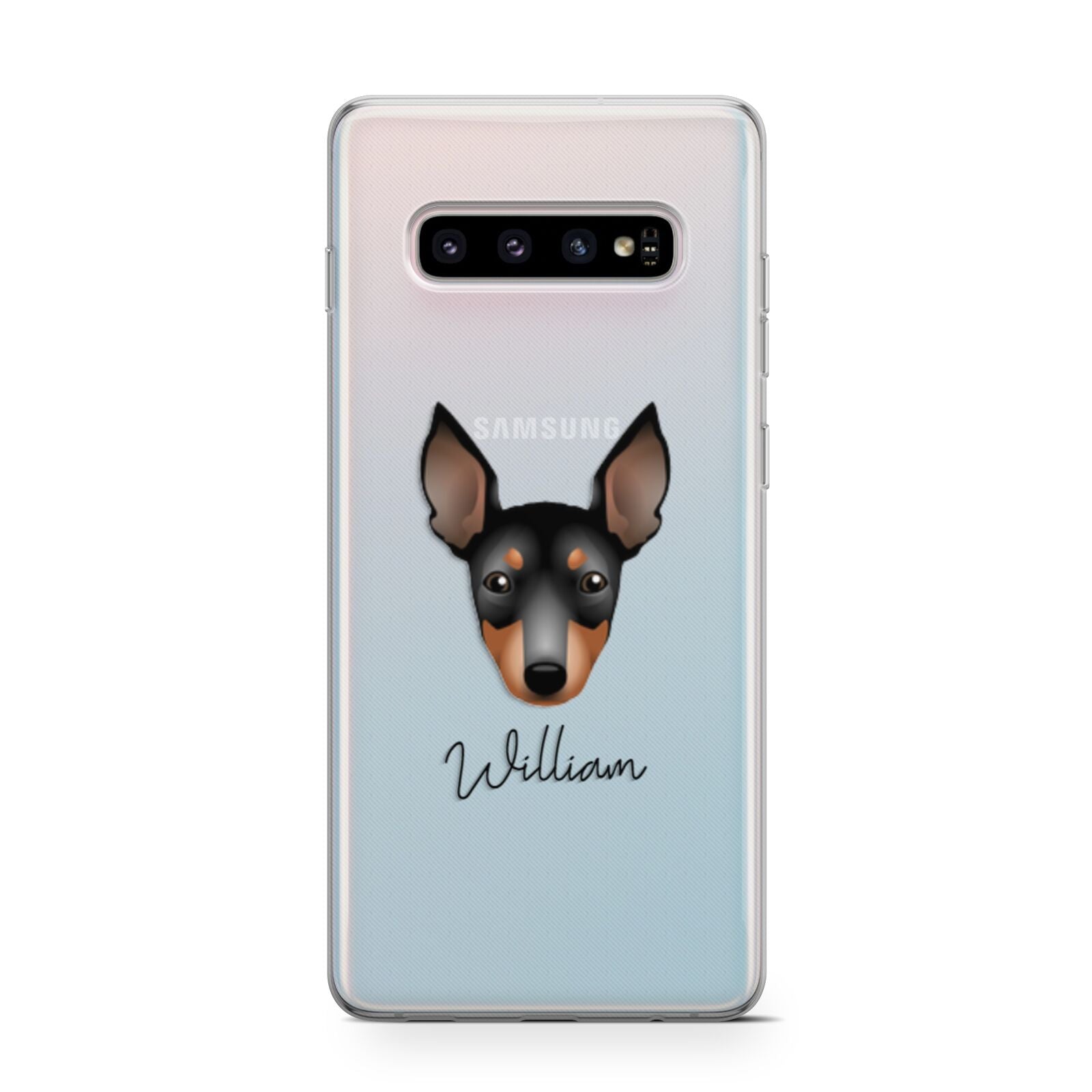 English Toy Terrier Personalised Samsung Galaxy S10 Case