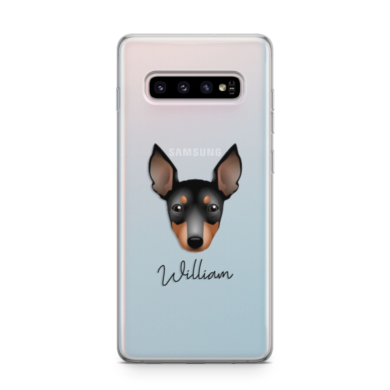 English Toy Terrier Personalised Samsung Galaxy S10 Plus Case