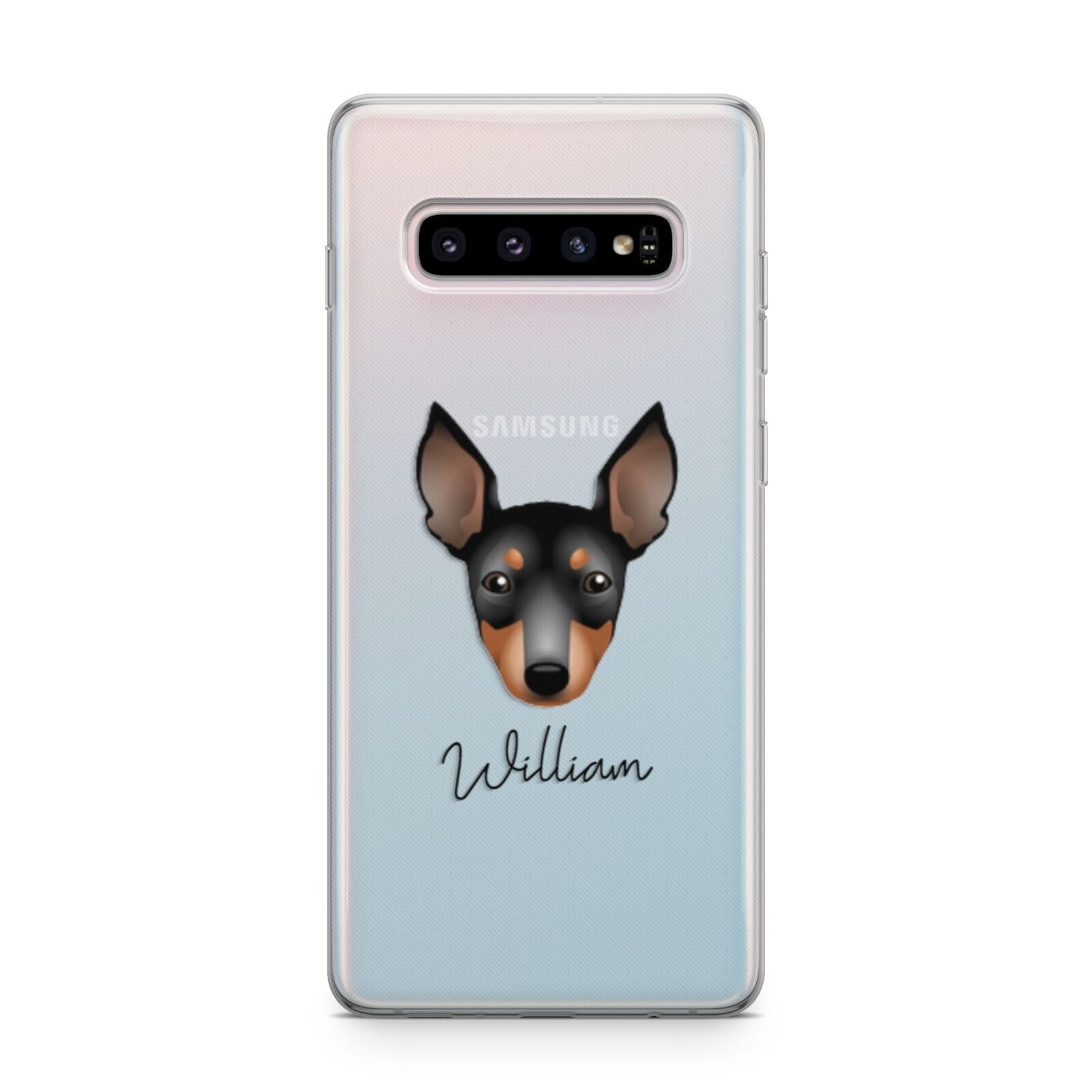 English Toy Terrier Personalised Samsung Galaxy S10 Plus Case