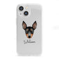 English Toy Terrier Personalised iPhone 13 Mini Clear Bumper Case