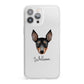 English Toy Terrier Personalised iPhone 13 Pro Max Clear Bumper Case