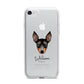 English Toy Terrier Personalised iPhone 7 Bumper Case on Silver iPhone