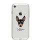 English Toy Terrier Personalised iPhone 8 Bumper Case on Silver iPhone