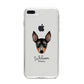 English Toy Terrier Personalised iPhone 8 Plus Bumper Case on Silver iPhone
