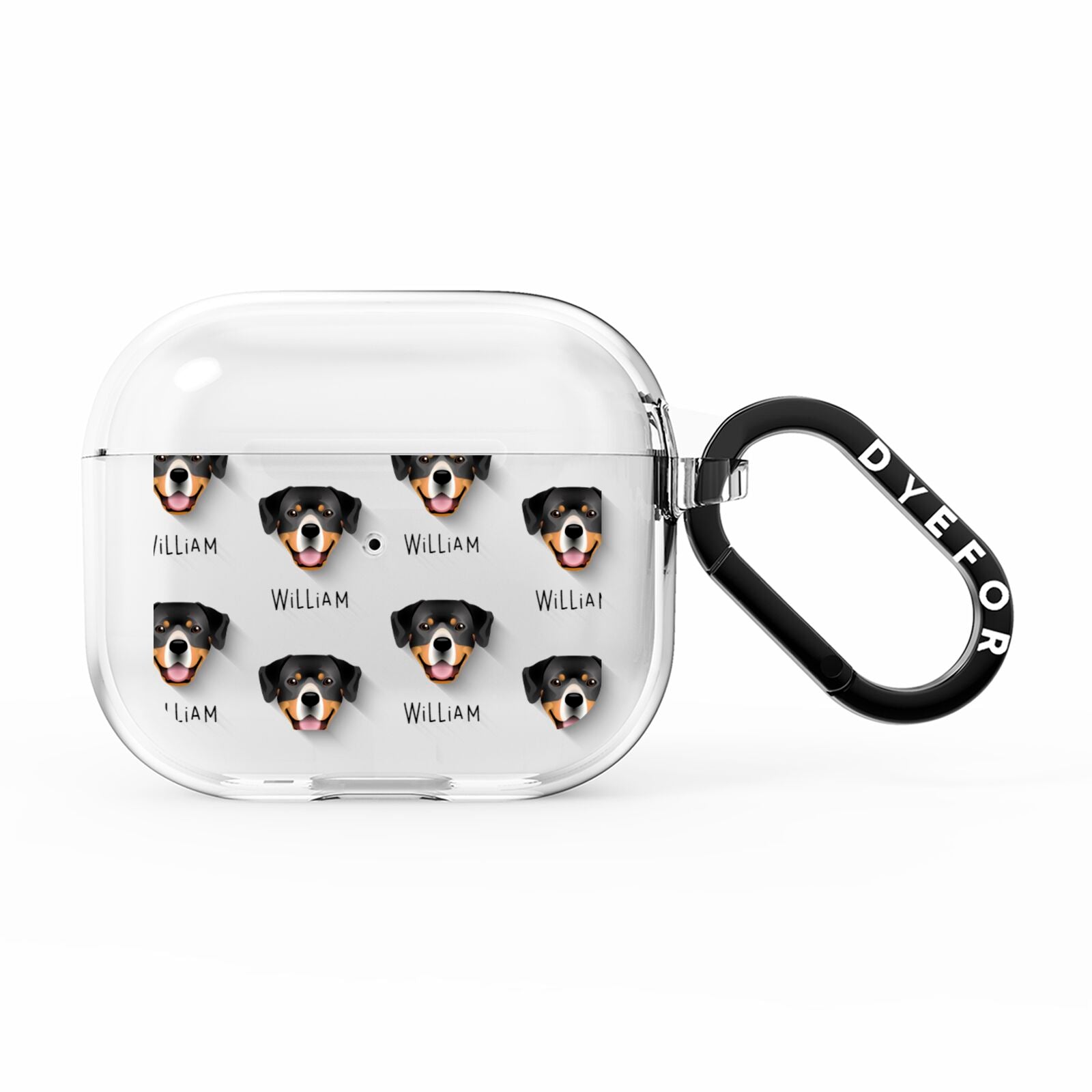 Entlebucher Mountain Dog Icon with Name AirPods Clear Case 3rd Gen