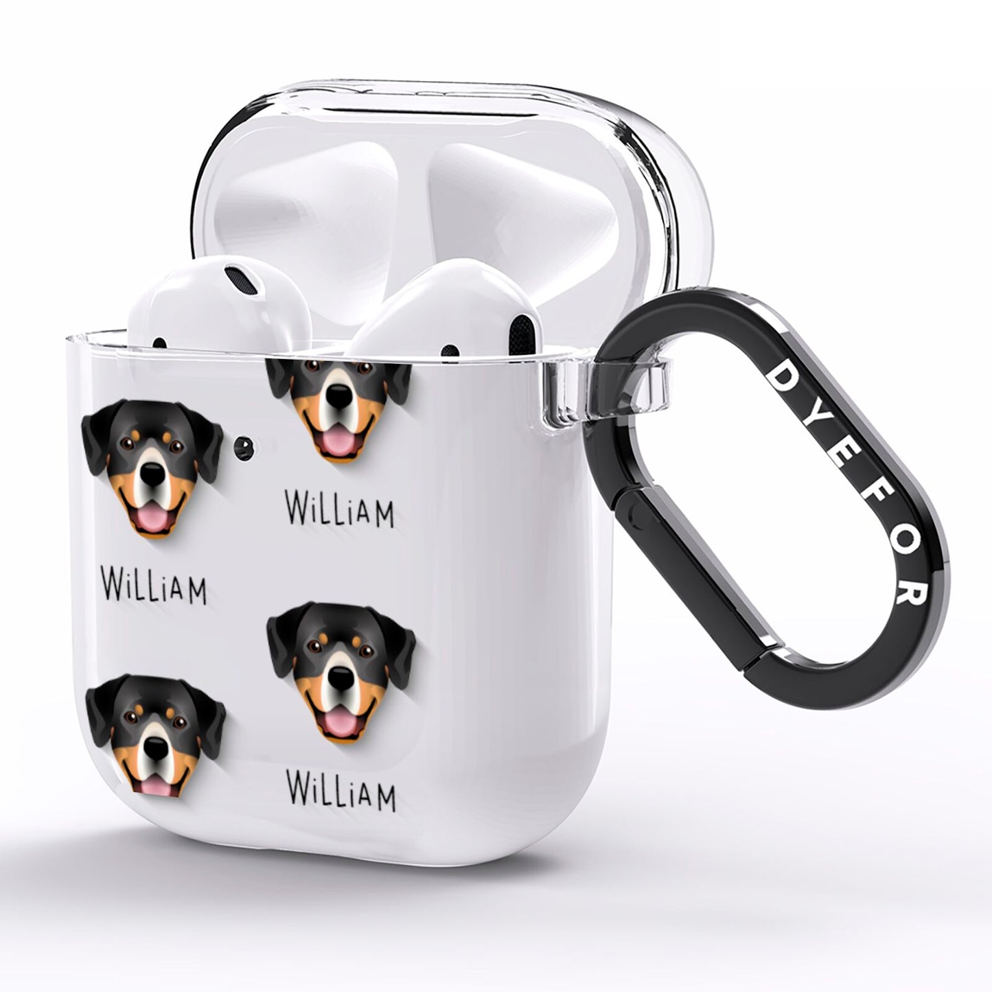 Entlebucher Mountain Dog Icon with Name AirPods Clear Case Side Image
